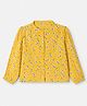 Pine Kids Rayon Woven Full Sleeves Top with  Floral Print - Yellow