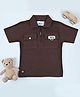 Tacos Knitted Knit Half Sleeves Smiley Patch Detailed Tee - Plum