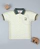 Tacos Knitted Knit Half Sleeves Polka Dots Printed Tee - Cream