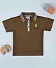 Tacos Knitted Knit Half Sleeves Bear Applique Detailed Tee - Brown