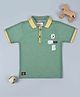 Tacos Knitted Knit Half Sleeves Abstract Patch Detailed Tee - Green