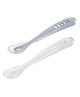 Beaba 1st Stage Silicone Spoons with Carry Case Set of 2 - Green & Grey