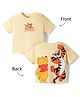 Bonfino Disney Interlock Knit Half Sleeves T-Shirt Front & Back with Winnie The Pooh Print - Yellow