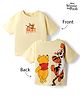 Bonfino Disney Interlock Knit Half Sleeves T-Shirt Front & Back with Winnie The Pooh Print - Yellow