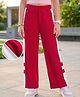 Pine Kids Knit Full Length Track Pant with Tape Detailing - Red