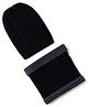Pine Kids Knit Solid Woollen Caps In Black - Diameter - 15 cm