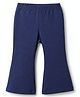 Babyhug Cotton Elastane Lycra Knit Full Length Solid Leggings in Navy Blue