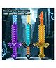 YAMAMA Colorful LED Light Pixel Sword Toy with Sound Effects, Fingertip Rotation, 6 Color Switch, Strike Sound Effects, Crystal Sabers Flashing Light up Toys for Kids, Cosplay Gift - Color May Vary
