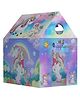 YAMAMA Unicorn Home Themed Play Tent House for Kids, Portable Folding, Premium Canvas, Easy Setup Tent for Toddlers, Indoor & Outdoor Playhouse for Active Imaginative Play - Multicolor