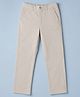 Pine Kids Cotton Elastane Woven Full Length Trouser in Cream