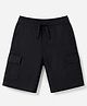 Pine Kids Cotton Elastane Woven Above Knee Length Shorts - Black