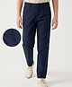 Pine Kids Cotton Elastane Woven Full Length Trousers in Navy Blue