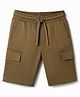 Pine Kids Cotton Elastane Woven Above Knee Length Shorts - Khaki