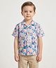 Rikidoos Cotton Woven Half Sleeves Floral Printed Shirt - Light Pink
