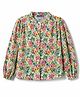 Pine Kids Viscose Woven Full Sleeves Floral Printed Top - Light Green