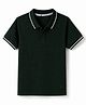 Honeyhap 100% Cotton Knit Polo T-Shirt with Half Sleeves & Bio Finish- Green