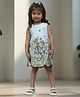 Cuddly cubs Cotton Woven Sleeveless Floral Printed Dress - Multi Colour
