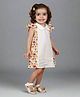 Cuddly Cubs Cotton Woven Cap Sleeves Hot Air Balloon & Animal Printed Dress - Multi Colour