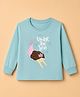 Olio Kids Sinker Knit Full Sleeves T-Shirt with Mermaid Print - Light Blue