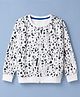 Olio Kids Cotton Fleece Knit Full Sleeves Alphabets Printed Sweatjacket - OffWhite