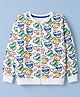 Olio Kids Fleece Knit Full Sleeves Puppy Printed Sweatjacket - Blue