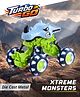 Turbo Go Lightning Wheel High Back Animal Truck|Xtreme Monsters|Rhino Theme|BIS Certified|Age- 3+ Yrs - Green