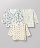Bodycare Knitted Full Sleeves Dino & Bear Face Printed Thermal Inner Wear - White