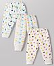 Bodycare Knitted Full Length Car & Bear Face Printed Thermal Bottom Wear Pack of 3- White