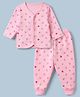 Bodycare Thermal Sets Full Sleeves with Full Length and Apple Print in Baby Pink for 6-12 Months