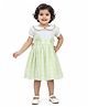 Aarika Cotton Woven Half Sleeves Checked Dress - Green