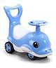 Dolphin Manual Push Ride-On Car for Kids - Blue| Direction Control Steering Wheel|Comfortable Seat with Backrest| Under Seat Storage|Foot-to-Floor Operation