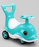 Dolphin Manual Push Ride-On Car for Kids - Green| Direction Control Steering Wheel|Comfortable Seat with Backrest| Under Seat Storage|Foot-to-Floor Operation