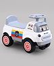 Ride on Car for Kids with Music - White| Foot-to-Floor Operation| Push Car with Backrest| Under Seat Storage| Comfortable Seat| Ride-On for 13 Years Kids