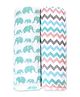 Masilo Organic cotton muslin Blanket 105 x 105 cm For Baby's/kids Nursery, Softest and most eco-friendly fabrics, Lightweight, 0 to 2 Years - Elephant - Mint