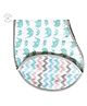 Masilo Organic Cotton Muslin 2 Piece Burp Cloth & Bib For Infant/Baby's Lightweight, super absorbent and fast drying, 0 to 1 Years - Elephant - Green