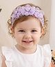 Ziory Floral Applique Detailed Headband - Lavender