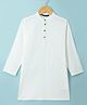 Pine Kids Cotton Woven Full Sleeves Solid Colour Kurta - White