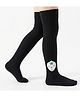 Neska Moda Cotton Spandex Knit Strawberry Applique Detailed Socks - Black