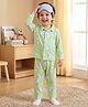 Babyoye Male 100% Cotton Single Jersey Knit Full Sleeves Shirt & Pyjama Co-Ords with Bear Print - Green