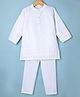 Babyhug Woven Full Sleeves Embroidered Kurta Pyjama Set - White