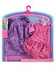 Barbie Doll Fashions & Accessories Set With 2 Complete Cottage Core Outfits -Purple & Rani