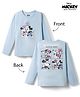 HoneyHap Disney 100% Cotton Knit Full Sleeves T-Shirt With Front & Back Minnie & Friends Graphic - Light Blue