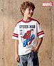 Pine Kids Marvel Single Jersey  Knit Half Sleeves T-Shirt with Spider-Man Print - White