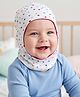 Babyhug Cotton Knit Reversible Monkey Cap With Star Design Dark Pink - Diameter 14.5 cm