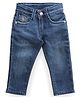 US Polo Assn Cotton Knit Full Length Washed Slim Fit Jeans - Blue