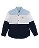 US Polo Assn Cotton Woven Full Sleeves Cut N Sew Solid Shirt - Blue