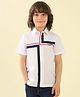 US Polo Assn Cotton Woven Half Sleeves Text Printed Shirt - White
