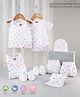 Babyhug 100% Cotton Sterilized Newborn Starter Gift set Pack of 9 - White