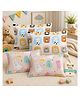 Morado Premium Glace Cotton Assorted Pillow Cover | Ultra Soft & Breathable 12x18 Inches Printed Pillowcase for Kids Room Decor, Pack of 2 Pairs (4Pcs), Kids Print