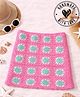 Woonie Cotton Hand Knitted Granny Square Designed Crochet Skirt - Pink